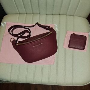 Poppy and Peonies Sidekick and Card Wallet In Berry